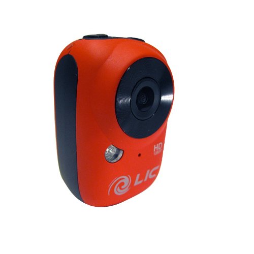 Liquid Image EGO 727 - Videocámara deportiva de 12 Mp (Full HD, USB), negro y rojo