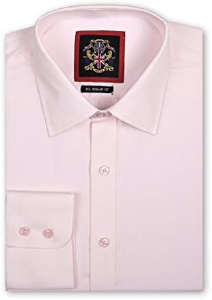 JANEO BRITISH APPARELPlain Long Sleeve Mens Shirts,14 Classic Colours Regular Fit,Single & Double Cuffs,Sizes 14 - 22 & 10 Bright Colours in Tapered Fit, S - XXXL,For Work,Office,Wedding & Leisure.Janeo British Apparel