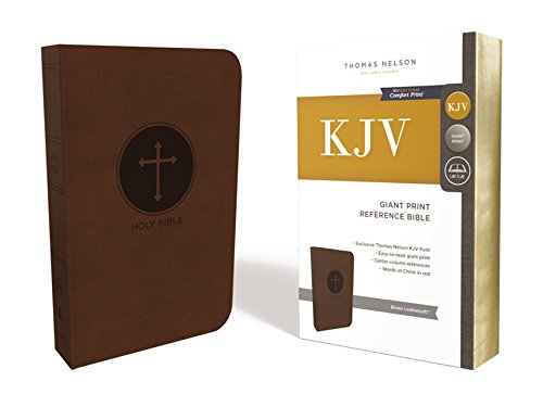 The Holy Bible: King James Version, Reference, Giant Print, Brown Leathersoft, Red Letter Edition