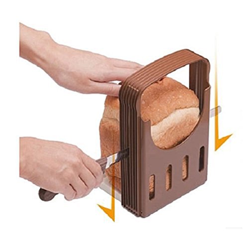 PIXNOR Einstellbare Allesschneider Brotbretter Brotschneider (Kaffee + Weiß) - 2