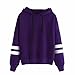 Produktbild Damen Hoodie Sweatshirt,Dasongff Frauen Kapuzenpullover Langarm Kapuzenpullis Sweatshirt Pullover Tops Bluse (S, Lila)