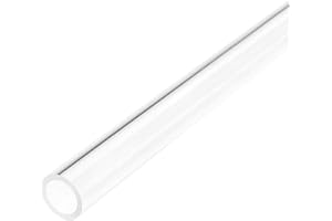 Recogwood 1Pc Acrylic Pipe Clear Rigid Round Tube 10mm ID 14mm OD 305mm for Lamps and Lanterns, Water Cooling System