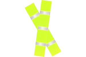 Yuecda Pack of 2Yellow High Visibility Safety Seat Belt Cover Reflective Seat Belt Covers Neon Green Seat Belt Cover for Cars Trucks Seat Belt Compliance