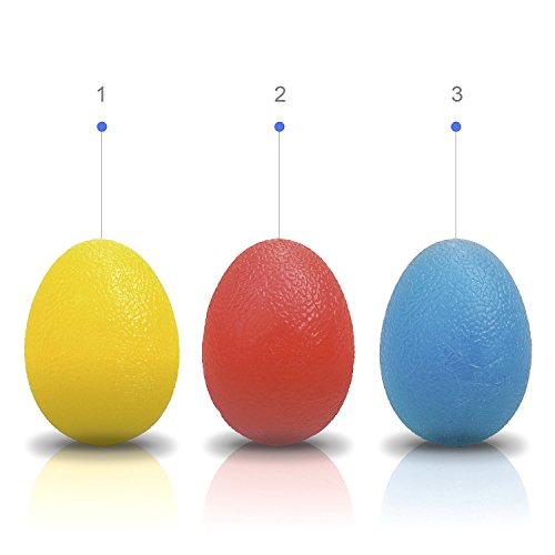 The Friendly Swede 3 Stück Eiförmige Griffbälle – Antistressball, Handtrainer und Fingertrainer mit unterschiedlichen Härtegraden - 2
