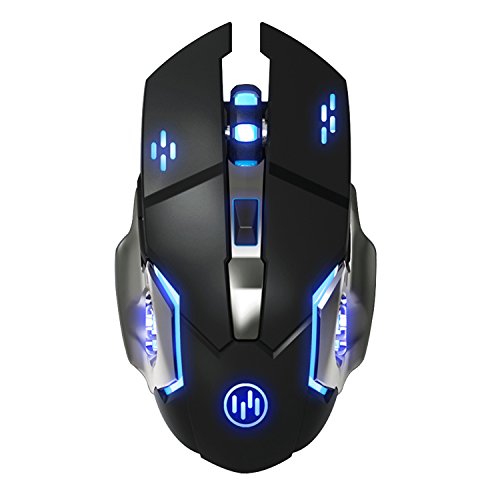 TENMOS T85 Wiederaufladbare Wireless Gaming Maus, 2.4G USB LED Kabellose Optische Silent Maus,Automatischer Schlaf,Ergonomischer Griff,3 DPI Einstellbar für MAC/PC/Notebook/Computer(Schwarz) TENMOS T85 Wiederaufladbare Wireless Gaming Maus, 2.4G USB LED Kabellose Optische Silent Maus,Automatischer Schlaf,Ergonomischer Griff,3 DPI Einstellbar für MAC/PC/Notebook/Computer(Schwarz)