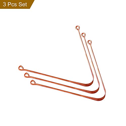 Preisvergleich Produktbild HealthAndYoga Zungenreiniger, Kupfer, natürliche antimikrobielle Linderung bei Mundgeruch und Mundhygiene