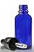 Produktbild Blauglas York Flasche 30ml mit Glaspipetten Tropfverschluss - Aromatherapie ätherische Öle Bachblüten Heilmittel Tinktur Ohrentropfen Augentropfen