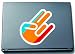 Produktbild The Shocker Hand Aufkleber Decal Sticker Laptopaufkleber Laptopskin 297x205 mm weißer Umriss mit Fahne Tanzania-Tansania