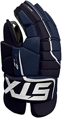 STX Ice Hockey Stallion HPR 1.2 Junior Ice Hockey Glove, Navy/White,  11"