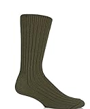 2 Pairs Mens Short Wool Blend Military Action Green Socks Size 6-11 Uk 39-45 Eur