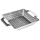Bruzzzler Edelstahl Grill-Korb / Gemüseschale, rechteckig – 15 x 15 x 5.5 – Bild 1