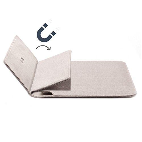 Apple iPad Air 2 Case | Samsung Galaxy Tab S3 und S2 9.7 Tasche | passend für 8.0 bis 10.1 Zoll Tablets | Sheep Optik taupe | iCues Piquante Etui | weitere Leder-Imitat – und Farbvarianten verfügbar | universelle Schutz-Hülle mit Geschenk-Box - 4