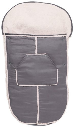 Wallaboo Footmuff, Warm and Cosy Footmuff, for 6 - 36 months, Durable Faux Suede and Soft Sheerling, Cozy and warm, Grey