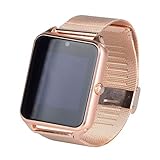 CricTeQleap Z60 Smart Armbanduhr Metall Bluetooth 1,54 Zoll IPS-Bildschirm Mehrere Sprachen unterstützt Schrittzähler Schlaf Monitor Anruf für iOS Android Golden