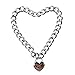 Produktbild Mode Frauen Punk Cool Neck Kragen Slave Spiel Haustier Herz Form Ring Vorhängeschloss Metall Choker Halskette