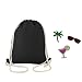 Produktbild Sonia Originelli Rucksack Uni Backpack Gymbag Beutel Patches DIY Palme Brille Cocktail Farbe Schwarz