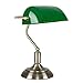Produktbild MiniSun – Traditionelle Bankerlampe mit einem Finish aus Antikmessing und einem grünen Lampenschirm – Tischlampe