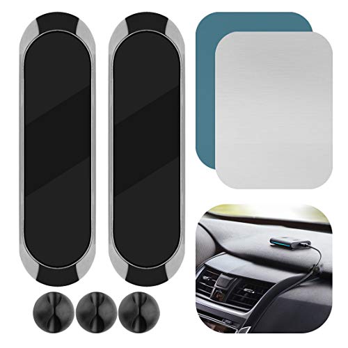 Geekria Magnetic Car Mount for Amazon Echo Auto, Echo Auto Wireless Bluetooth FM Transmitter Radio Receiver Car Bracket, Universal Dashboard Car Magnetic Mount (Silver)