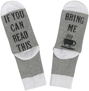 If You Can Read This Bring Me a Coffee Funny Socks,Cotton Long Crew Socks Men Women Socks