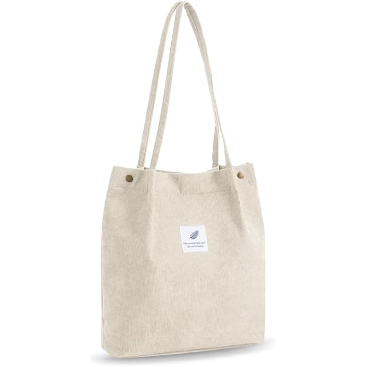 Sac Bandoulière Femme Velours Côtelé - Grand Cabas Course Et Travail | Style Léopard, Polyvalent