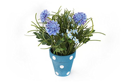 Closer to Nature Artificiale 27 cm Blu crisantemo e Gelsomino Display Plant - Seta Artificiale Impianti e Albero Gamma