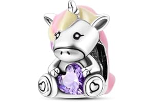 KUNSIR Charme Pearl en argent sterling 925 pour bracelet et collier Pandora Compatible avec bracelets européens pour femmes et filles C10