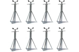Mystatic Medium Axle Stand for Static Caravan & Mobile Home - Adjustable Height Support Stands for Siting Chassis - High-Strength Steel Material Static Axle Stand - Number of 8 Stands -Size 12" - 16.5