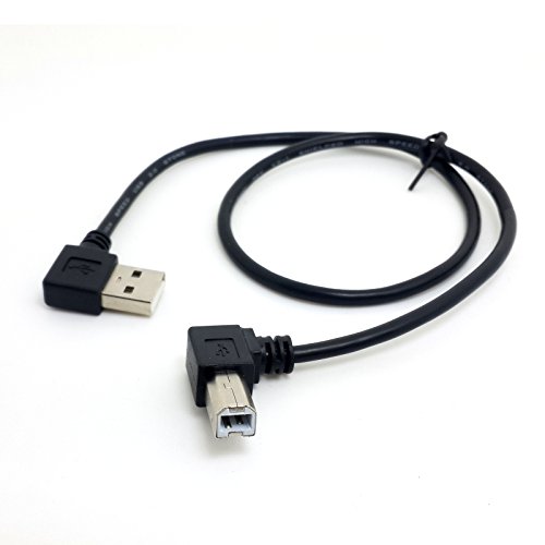 chenyang links gewinkelt USB 2.0 A männlich auf B männlich gewinkelt 90 Grad Drucker Kabel 50 cm