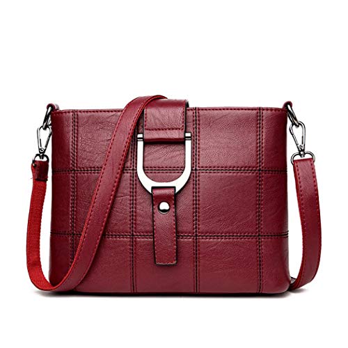 TOYIS Crossbody Bag - Bolso cruzados para mujer Rojo granate talla única
