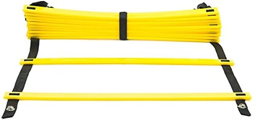 GJT Fitness Agility Ladder Adjustable Durable Training Flat Rung for Soccer,Speed,Football with Carry Bag (8 Rung)
