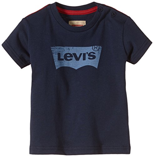 Levi's Baby Boys' Foil Print Batwing Short Sleeve T-Shirt, Marine Blue, 18 months