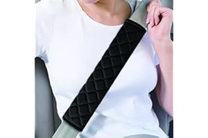 Seat Belt Pads, Lookka Comfort Car Harness Pads with Hook and Loop, Travel Cushion Car Seat Belt Cover