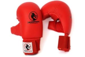BUDOFIGHT Gants de karaté homologués FFK Rouges