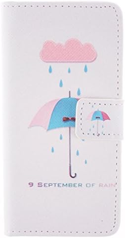 iPhone 5/5s/SE Case, JGNTJLS Colorful-Pattern, Multifunctional Cover Wallet For Apple 4.0" Inch (Pink,Umbrella)