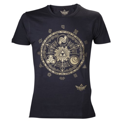 Nintendo Legend Of Zelda - T-Shirt di Zelda, colore: Nero, taglia: L