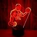 Produktbild Muscle Men 3D Nachtlicht Hantel Fitness Bunte Touch Fernbedienung Led Vision Licht Geschenk 3D Tischlampe, Fernbedienung