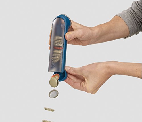 Joseph Joseph 20089 Barwise Cap – Kronkorken Sammelnder Flaschenöffner, Kunststoff, blau, 4.7 x 4.7 x 16.2 cm - 5