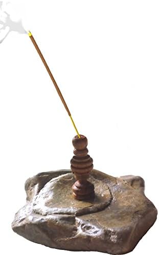 Incense holder Vortex - Spirit nr. 1" olive wood incense burner handmade Stone River Handcrafted Made From Wood – Meditation Yoga aromatherapy incense sticks diffuser Feng Shui Mather's Day Gift