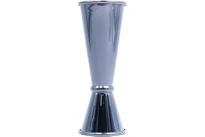 ANCLLO 2 uncji Jigger z podwójną końcówką, narzędzia do baru koktajlowego ze stali nierdzewnej do barmana, piękne podwójne narzędzia do baru domu barmana impreza wino napój czarny