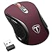 Produktbild VicTsing 2.4 G Wireless Optische Maus mit Nano-USB-Empfänger, 6 Tasten, 5 verstellbare DPI Level (800/1200/1600/2000/2400) für PC Laptop iMac Macbook Microsoft PRO, Office Home-Rot