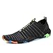 Produktbild Aquaschuhe Unisex, Rovinci Damen Herren Wasserdicht Badeschuhe Kinder Schnell Trocknend Surfschuhe Yoga Barfuß Schuhe Wasserschuhe Strandschuhe Schwimmschuhe Wasser Sportschuhe mit Rutschfeste Sohlen