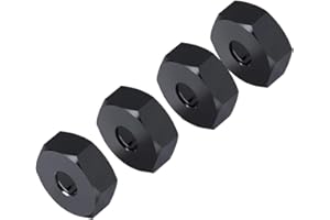 MORLORDY 4Pcs 12mm to 14mm Aluminum CNC Wheel Hex Hub Adapter Spacers for 1/10 SCX10/ TRX4/ 2WD Slash/Maxx/RTR/Granite/Stampede/Rustler VXL RC Car Truck Upgrade Part