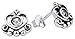 Produktbild SaySure - 925 Sterling Silver Earrings Clear CZ Heart Crown Stud Earrings