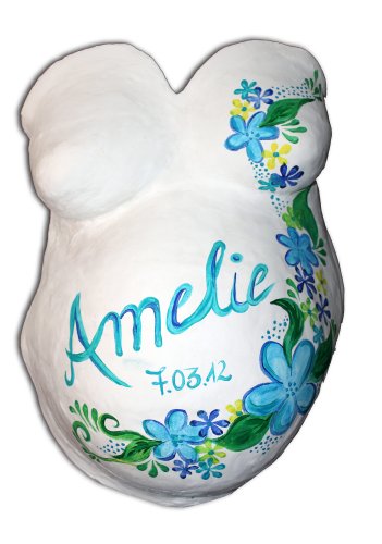 Tausendschön COLOUR – Gipsabdruck -Set Babybauch, Bauchmaske Schwangerschaft - 6