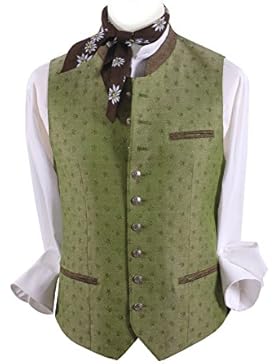 Premium-Qualität Trachtenweste Herren Trachten Gilet Herrenweste Hochzeit - Grün