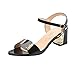Produktbild S&H-NEEDRA Mode Frauen Damen Sandalen Ankle Mid Heel Block Party Offene Spitze Schuhe