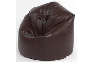 Hometex Brown Faux Leather Classic Beanbag Cover Bean bag Chair (Cover Only)