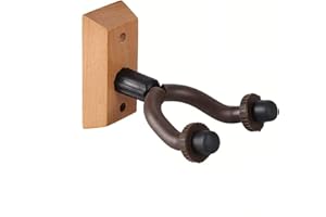 SOFTCUTELEE Guitar Wall Mount Display Bracket Guitar Hanger Wood Guitar Hook Keeper Wall Mounted Hanging Stand for Bass Electric Acoustic Guitar Ukulele Home Studio Guitar