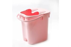 GLOWISH Tall 40cm Depth Portable Foot Soak Bath Spa Tub Basin 25L, Large and Tall Plastic Foot and Leg Sink for Soaking Feet, Pedicure and Massage Foot Bath Bucket (Pink)