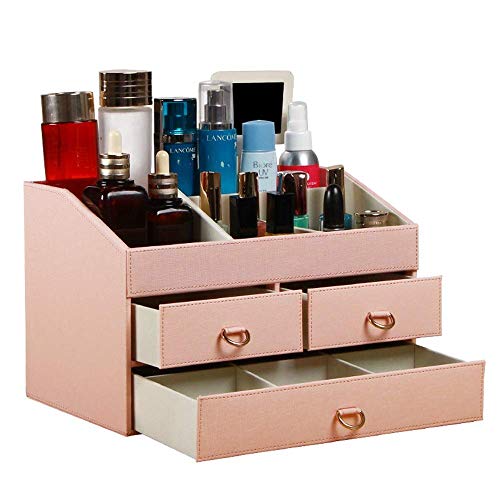 Preisvergleich Produktbild Schmuckschatulle fall hohe kapazität frauen pu leder schmuckschatulle veranstalter 3 schubladen schmuck display aufbewahrungskoffer für ringe ohrringe halskette kosmetik schmuck veranstalter